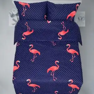  Voodipesu kangas flamingo