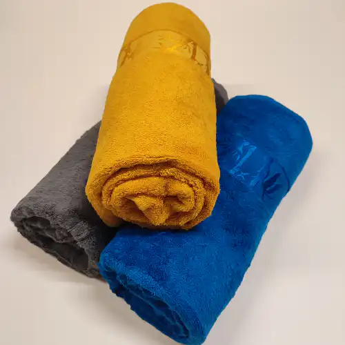 Kuldkollane bambusrätik-100x150cm - Image 2