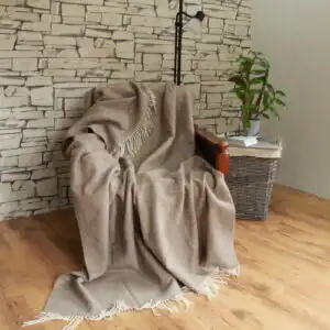 Beež meriinovillast pleed, 140X200 cm