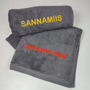Tikandiga tumehall froteerätik - Saunamees