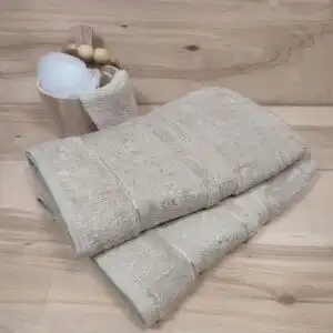 Hallikas-oliivikarva bambusrätik 70×140 – tasakaal loodusest, pehmus sinule