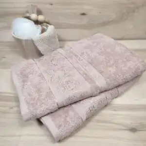 Puuderroosa bambusrätik 70×140 – 100% bambus, pehmus, mis paitab ego