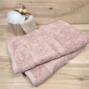 Puuderroosa bambusrätik 70×140 – 100% bambus, pehmus, mis paitab ego