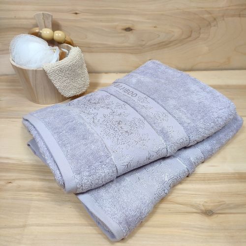 Lavendlihall bambusrätik 70×140 – 100% bambus,