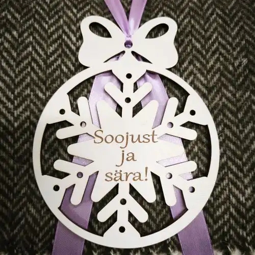 Lumehelbe silt “Soojust ja sära!”